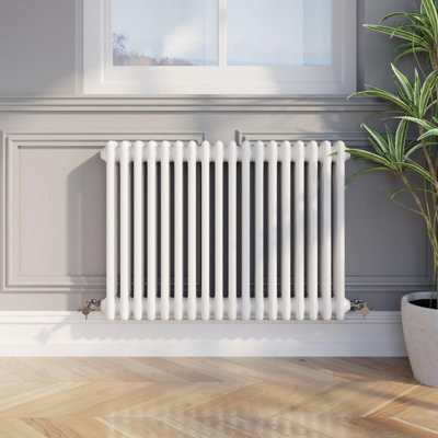 RadiLux Traditional Colosseum Horizontal Triple Bar Column Radiator 600 x 830mm White
