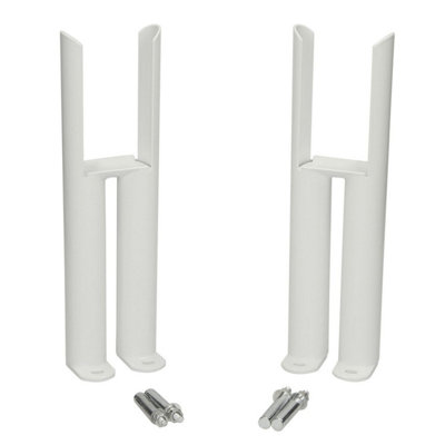 RadiLux Traditional Style Radiator Leg Supports Double Bar Vertical Rad ...
