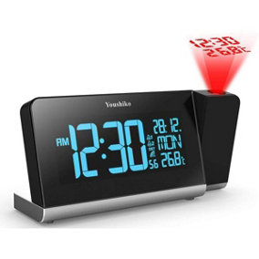 Radio Control Projection Clock ( Premium Quality /  Official UK Version ) with Colour Changing Display