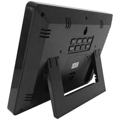 Radio Controlled LCD Wall Mountable and Desk Clock ( Black )