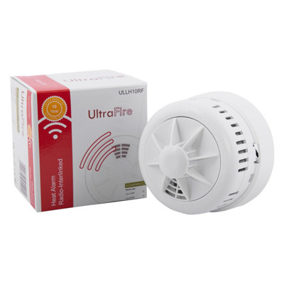 Radio-Interlinked 10 Year Sealed Battery Heat Alarm - UltraFire ULLH10RF