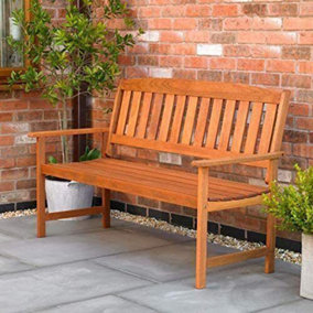 raditional Wooden Garden Bench - Weather Resistant 3-Seater 1.4m Wooden Garden Furniture
