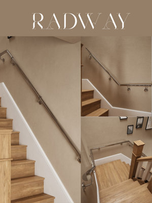 Radway Chrome Quarter Landing Handrail Kit