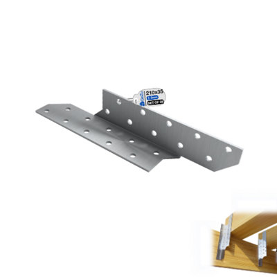 Rafter Bracket Galvanised Left Truss Clip - 35 x 210 mm (Pack of 28)