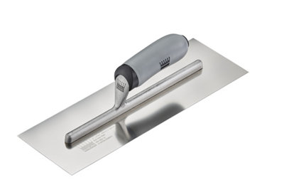 NELAFLEX Stainless-Steel Trowel, 11in x 4-1/3in w/ Wood Handle