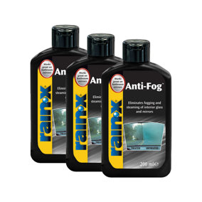 Rain X Anti Fog Repellent Glass Mirrors Cleaner 3x200ml