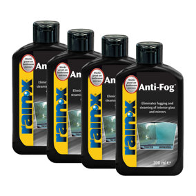 Rain X Anti Fog Repellent Glass Mirrors Cleaner 4x200ml
