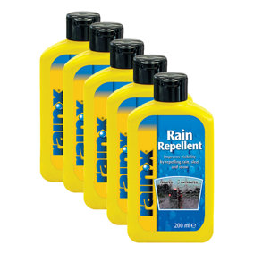 Rain-X Rain Repellent Hydrophobic Glass Treatment 5x200ml
