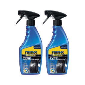 RAIN-X Tyre Shine&Protect Instant Tyre Dressing Long Lasting Wet Look 2x500ml