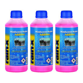 Rain-X Windscreen Washer Additive Fluid Water Beading Hydrophobic Tech 3x1L
