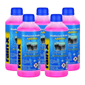 Rain-X Windscreen Washer Additive Fluid Water Beading Hydrophobic Tech 5x1L