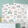 Rainbow, Clouds and Hearts Ceiling Lampshade, 30cm x 21cm