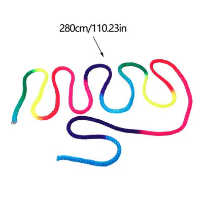 Rainbow Color Rhythmic Gymnastics Rope Solid Competition Arts Training Rope