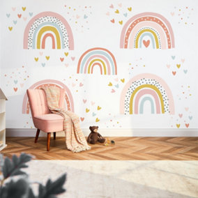 Rainbow Dreams Mural in Multicoloured (350cm x 240cm)
