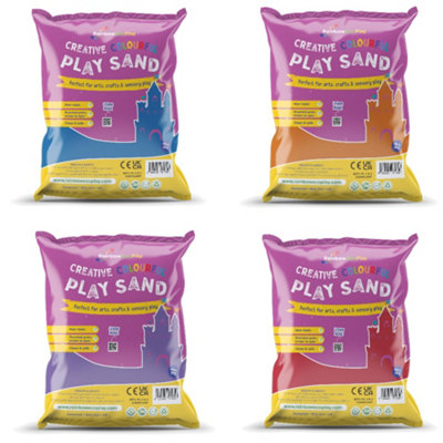 Rainbow Eco Play Coloured Assorted Sand 20kg 100% Natural Play Sand Art ...