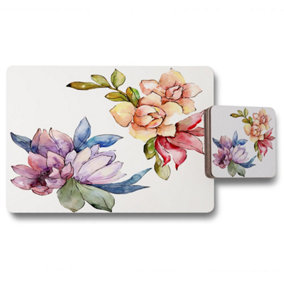 Rainbow Flowers (Placemat & Coaster Set) / Default Title