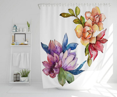 Rainbow Flowers (Shower Curtain) / Default Title