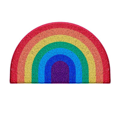 Rainbow Medium Half Moon Doormat