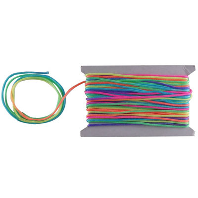Rainbow Nylon Cord 1.2mm Braided Rope, 10 Metres