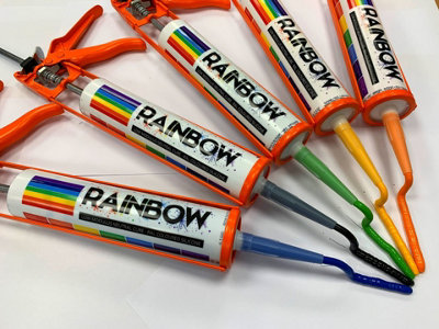 Rainbow RAL 1019 Grey Beige Coloured Silicone Sealant 300ml Durable & Anti-Mould For Kitchen, Bathroom & Showers