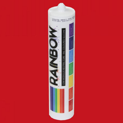 Rainbow RAL 3002 Carmine Red Coloured Silicone Sealant  300ml Durable & Anti-Mould For Kitchen, Bathroom & Showers