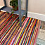 RAINBOW Rug Outdoor and Indoor Multicolour Flat Weave Style 120 cm x 300 cm