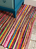 RAINBOW Rug Outdoor and Indoor Multicolour Flat Weave Style 50 cm x 80 cm