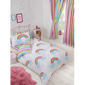 Rainbow Sky Single Duvet Cover and Pillowcase Set