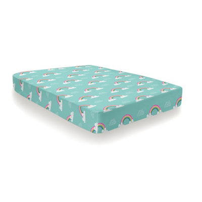 Rainbow Unicorn Childrens Fitted Sheet