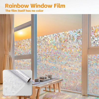 Rainbow Window Film Easily Removable Privacy Film Glass Windows 44 ...