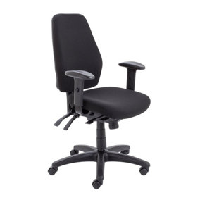 Rainbow Zebra Ergonomic Black Office Chair with Height Adjustable Arms