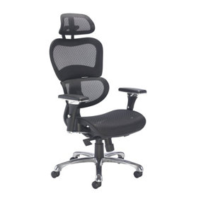 Rainbow Zebra High Back Ergonomic Mesh Office Chair with Arms and Headrest