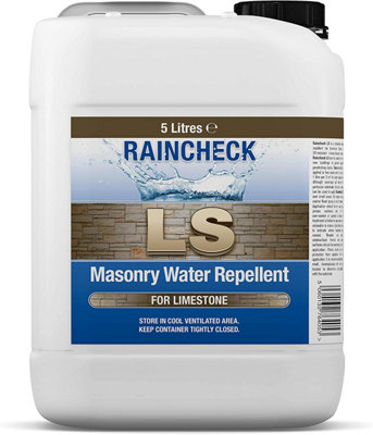 Raincheck Limestone Sealer 5 Litre - Breathable, Colourless Water Seal for Limestone