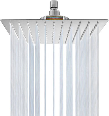 Outdoor Shower Fixture with 10-Inch Shower Head Adjustable Slide Bar 304 Stainless Steel