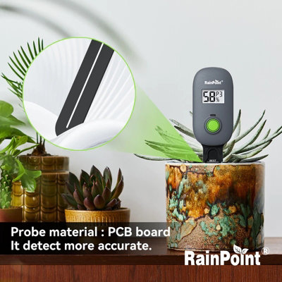 RAINPOINT Digital Soil Moisture Meter Soil Sensor for Plants Soil ...