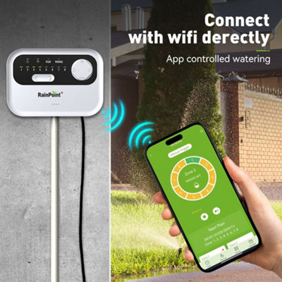 RainPoint WiFi Irrigation Controller 8 Zones Indoor Use