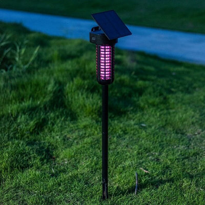 Rainproof Solar Insect Zapper Lamp with USB Charging & Ground Stake H20 ...