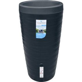 Rainwater tank Water butt Collection Storage Harvesting 240L + connection kit - Anthracite