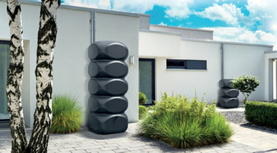 Rainwater Tank,Water Butt Garden Large Plastic Inc Connection kit Grey 1000L