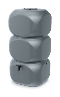 Rainwater Tank,Water Butt Garden Large Plastic Inc Connection kit Grey 320 Litres
