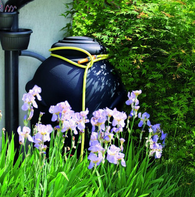 Rainwater Tank Water Butt Plastic Container Garden Storage Barrel 360 L Anthracite