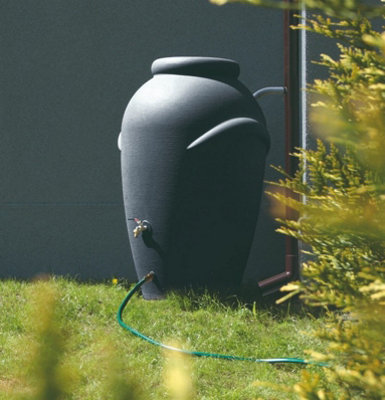 Rainwater Tank Water Butt Plastic Container Garden Storage Barrel 360 L Anthracite