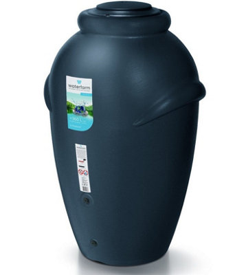 Rainwater Tank Water Butt Plastic Container with connection Kit Anthracite 360L