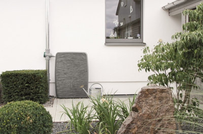 Rainwater Tank Water Butt Textured Slate Stone Effect 2 Sided Large 250 Litres