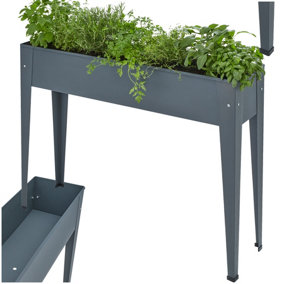Raised Bed Calendula - 42 l capacity, with drainage hole 98.5 x 26 x 82.5 cm - anthracite