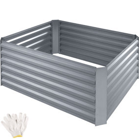 Raised Bed Salvia - galvanised steel, weather-resistant, 600 l capacity, 120 x 90 x 57 cm - silver