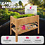 Raised bed with storage - brown