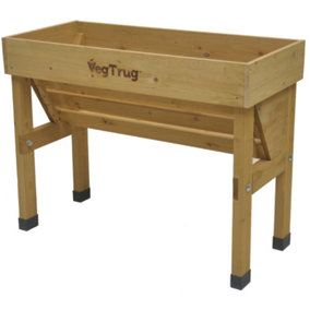 Raised Garden Bed Wooden Planter- VegTrug Small  Wallhugger 1m Natural