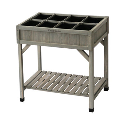 Raised Garden Planter- Herb Garden - Grey Wash (FSC 100%)