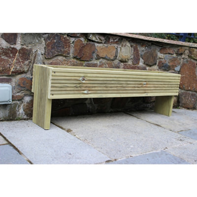 Raised Wooden Decking Garden Trough Planter 30cm high x 20cm wide - 120cm